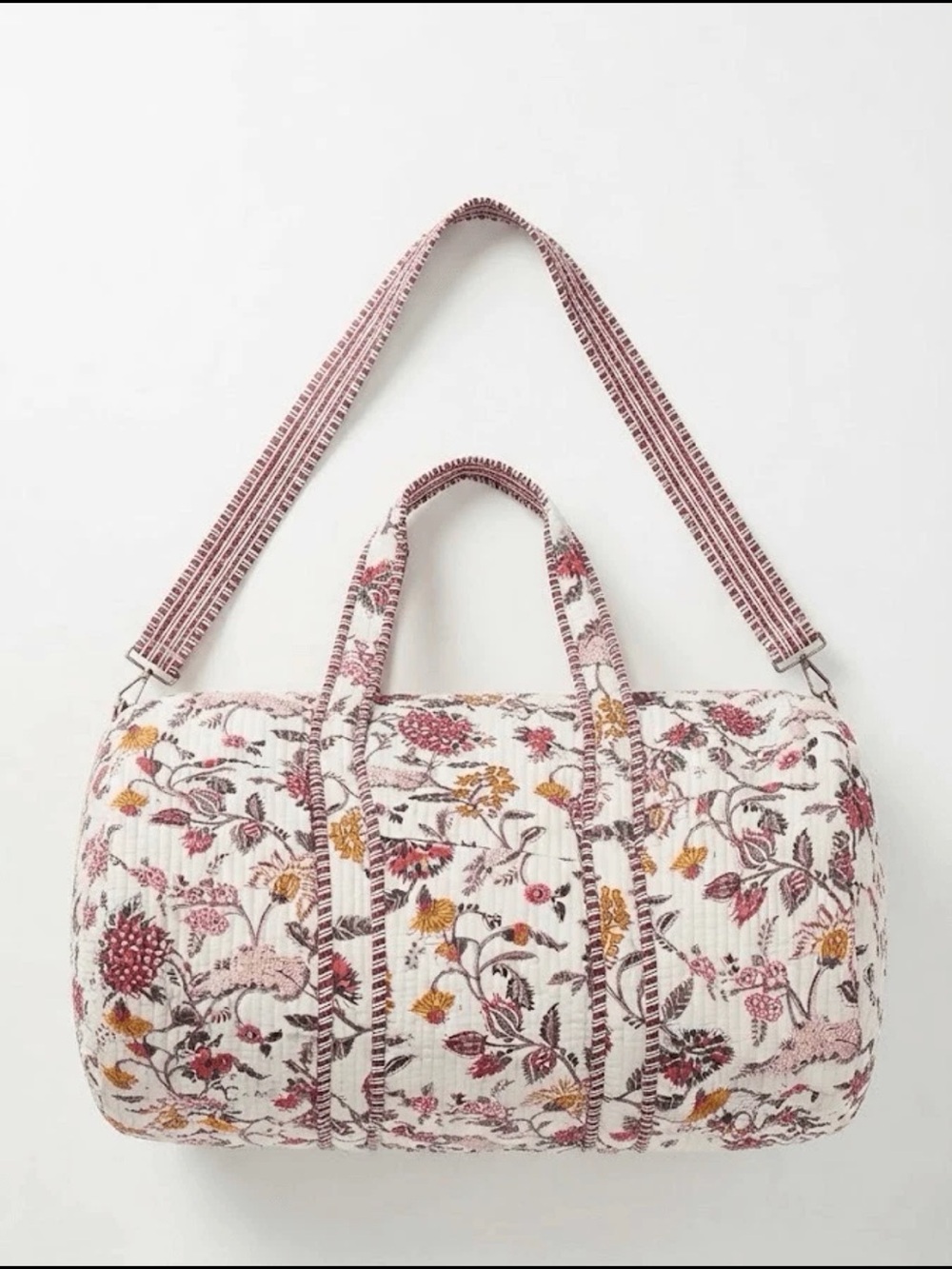 POL BRAND Floral Quilted Duffel Bag - Pink Multicolor